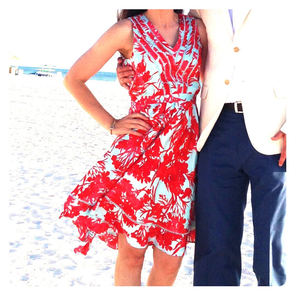 Banana Republic Floral silk dress
